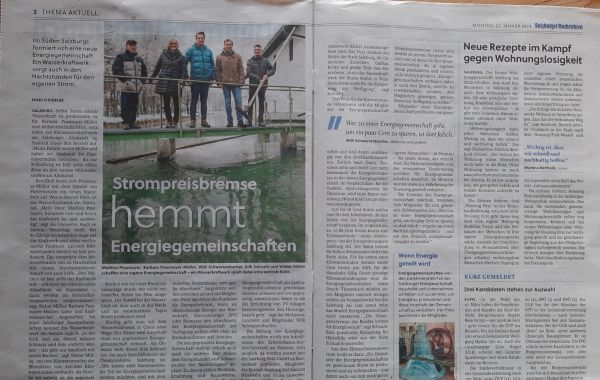 Medienbericht zur EEG Salzburg Süd (Salzburger Nachrichten 22.01.2023)