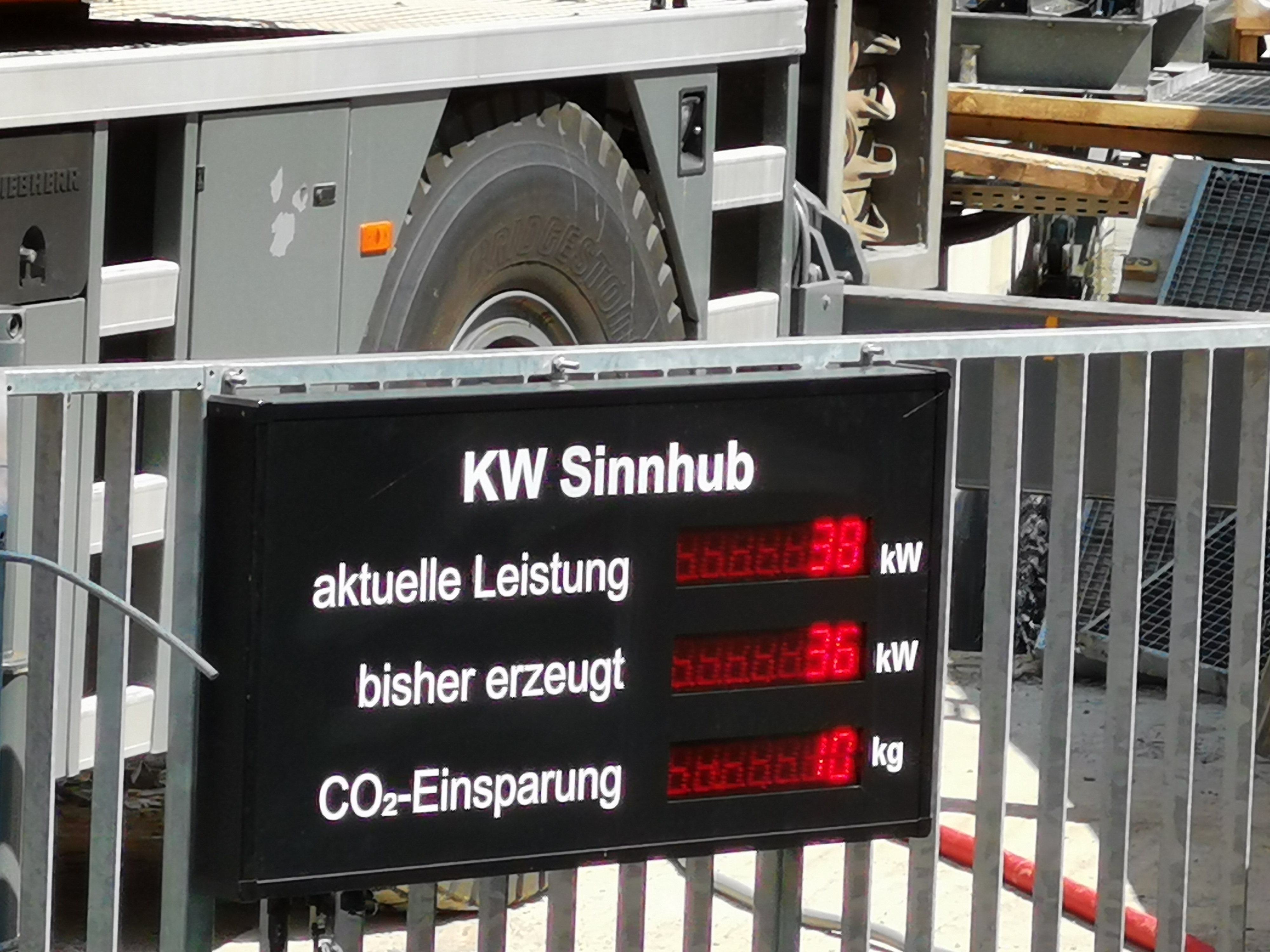 Anzeige Kraftwerk Sinnhub der Ökostrombörse Salzburg